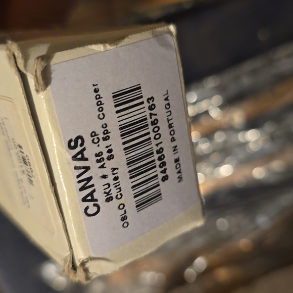 Oslo Cutlery 5 Pc Set in Matte Copper, Service For 1,  Retail Price $105.00US - Picture 5 of 7